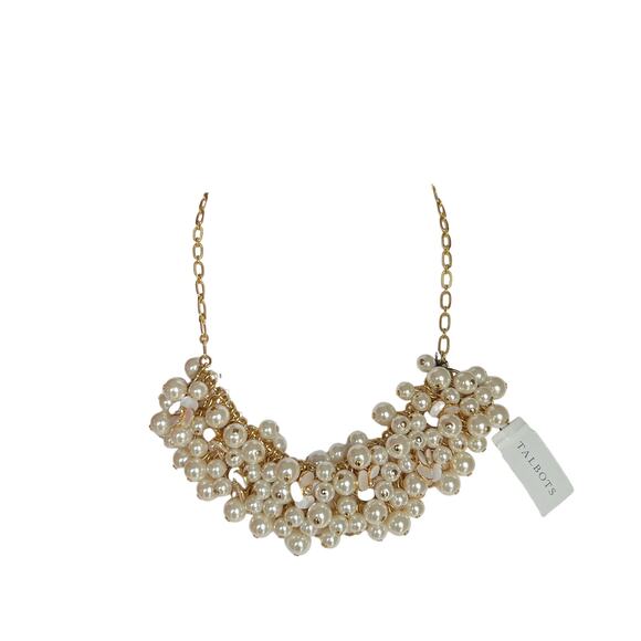 Talbots Pearl Cluster Necklace - Picture 12 of 16